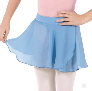 Eurotard Girls Chiffon Mock Wrap Pull On Skirt - Washington Dancewear