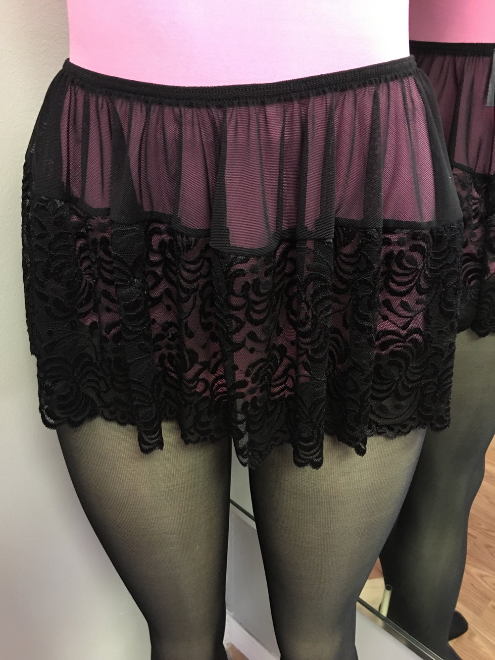 Lace Trim High Low Skirt - Washington Dancewear