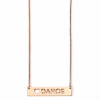 Rose Gold Heart Dance Necklace - Washington Dancewear