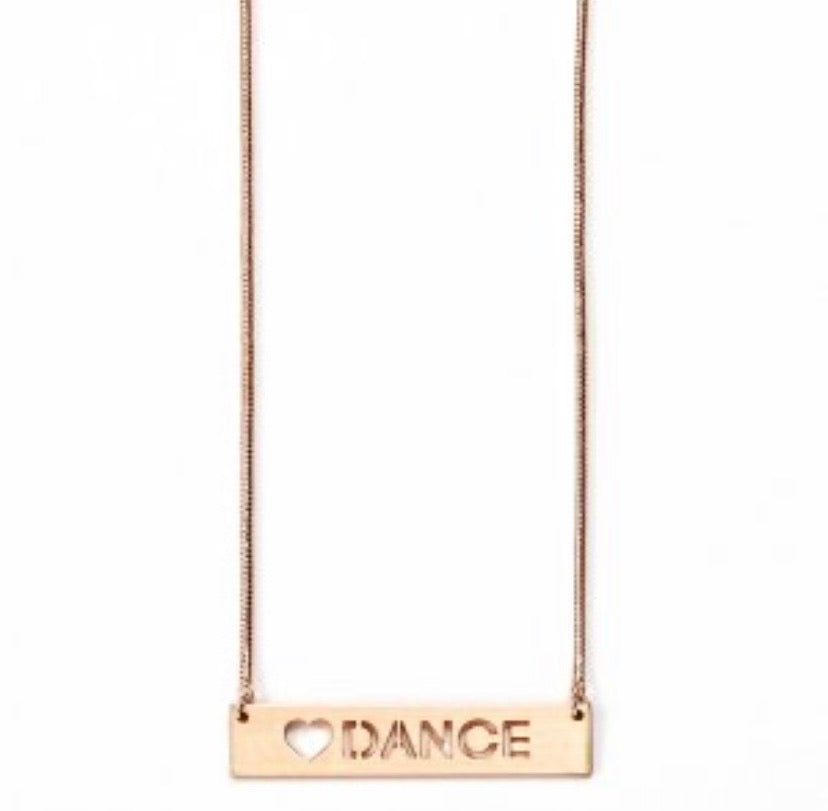 Rose Gold Heart Dance Necklace - Washington Dancewear